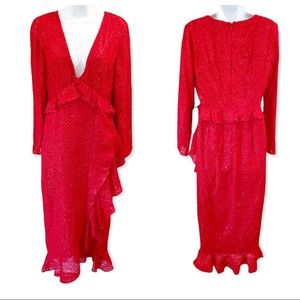 House of Harlow 1960 x REVOLVE Justina Maxi Dress in Red NWT MSRP 246 Size Small